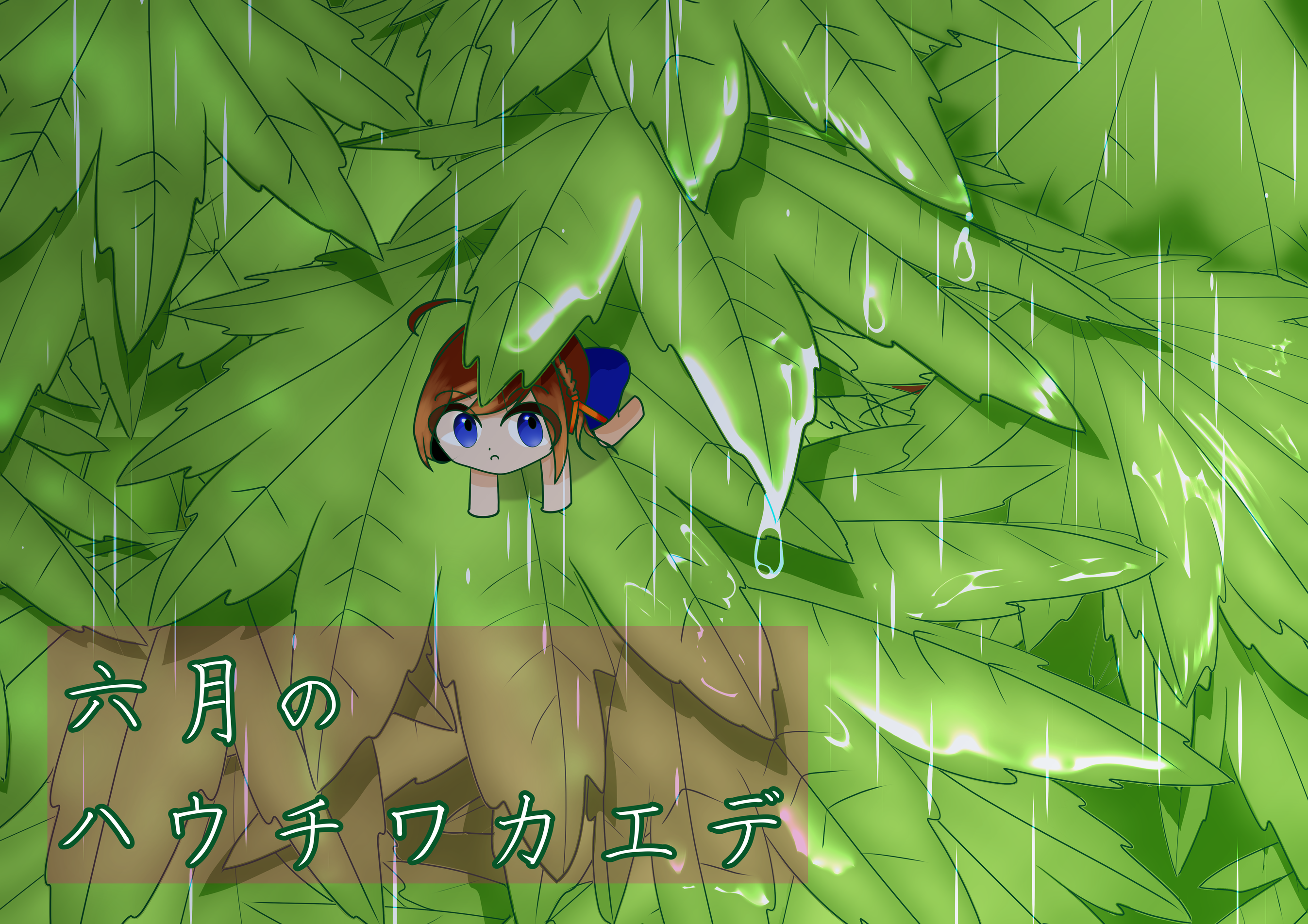 六月のハウチワカエデ（ロボウサギ）