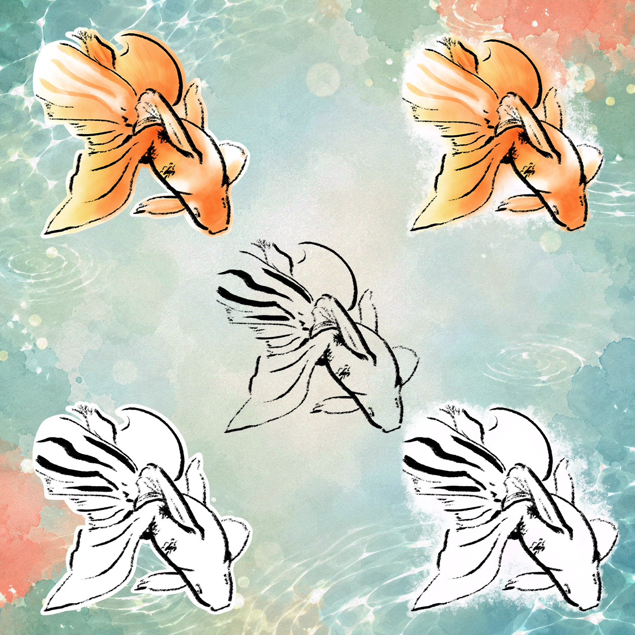 「描いてみたい」を大切に。水彩風の金魚イラストに込めた想い