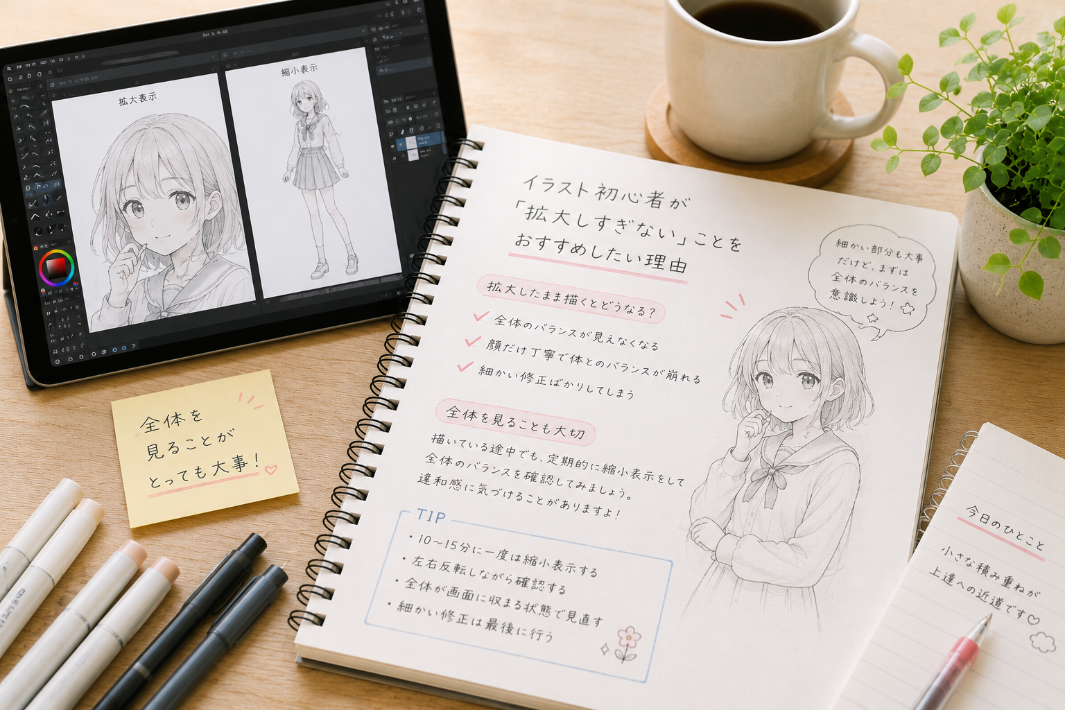 イラスト初心者が「拡大しすぎない」ことをおすすめしたい理由