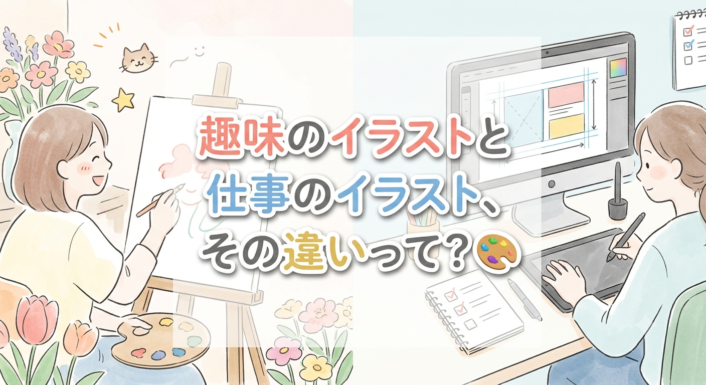 【にじげん横浜駅東口🌈】趣味のイラストと仕事のイラスト、その違いって？🎨