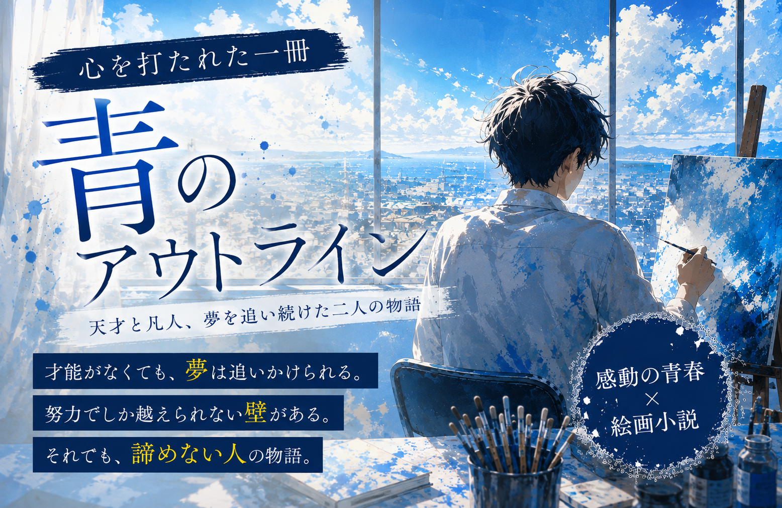 【西宮市の就労継続支援B型】利用者さんのおすすめ小説『青のアウトライン』｜才能と努力を描いた一冊