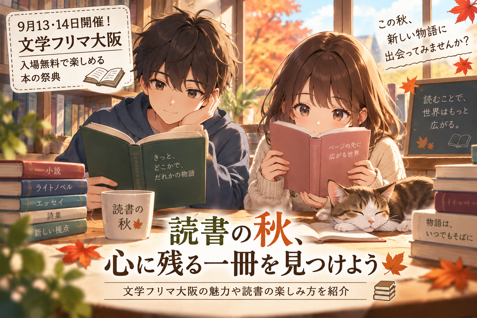 【読書の秋】文学フリマ大阪と本を読む楽しさ｜にじげん西宮夙川