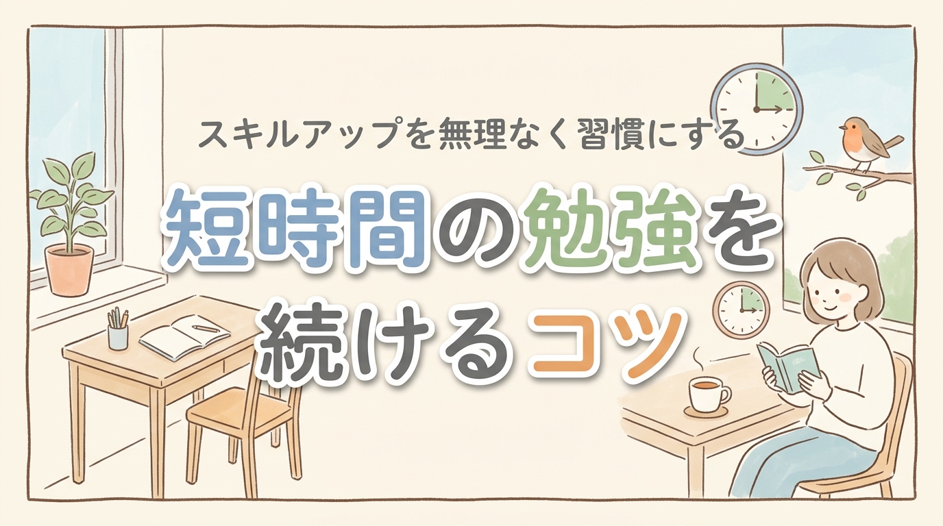 【にじげん横浜駅東口🌈】スキルアップを無理なく習慣にする。短時間の勉強を続けるコツ